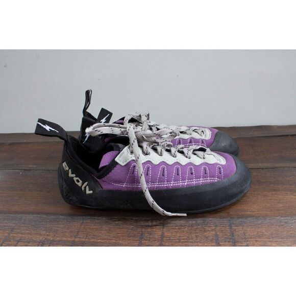 Evolv Women's Purple Elektra Lace Climbing Shoes Size 7T - Picture 1 of 9